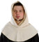 HEMAD Mittelalter Kapuze 100% Baumwolle Einfarbig Modell: Elegast, Beige
