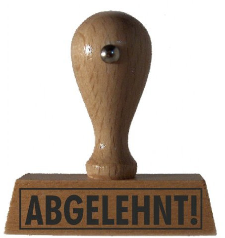 Sprüche-Stempel ABGELEHNT vom Kaufhaus2010