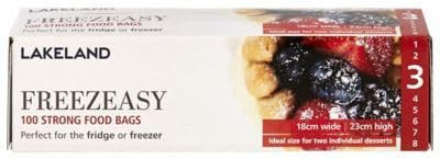 Lakeland Freezeasy Flat Food Freezer Bags, 18 x 23cm, Pack of 100