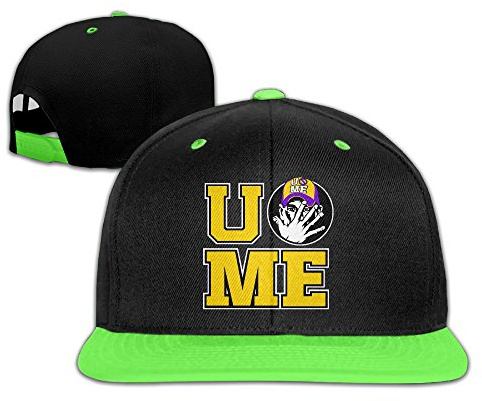 Hittings Unisex Kids John Cena You Cant See Me Logo Hit Color Hip-Hop Baseball Caps Hats Kellygreen