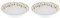 Flirt by R&B 42931 Doppio Shanti Schale mit Paisley-Muster Ø 23 cm, Porzellan (2er Pack)