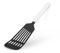 Fackelmann 49235 Spatule de Cuisine ajourée, Spatule de Cuisine, Spatule à crêpes, Ustensile de Cuisine, Polypropylène, Nylon, Blanc, Noir, 32 cm x 8 cm x 2 cm
