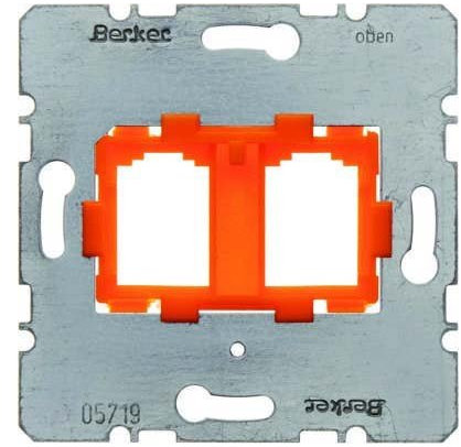 Hager – Support pour prise modulaire Jack 2 prises Orange