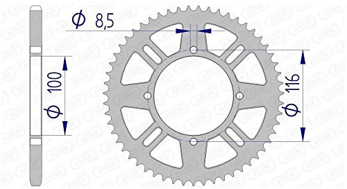 Alu-Kettenrad AFAM 420-51Z (Silber)