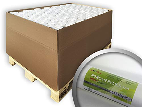 Renoviervlies PROFHOME 150 g Malervlies Anstrich-Vlies glatte überstreichbare Vliestapete weiß 1 Pal. 1500 qm 80 Rol. FSC® MIX CREDIT Nr. TSUD-COC-001718-KR
