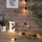 Festive Lights - 4.5m Battery Festoon String Lights with 10 Warm White LED Clear Bulbs - IP44 Rated, Indoor & Outdoor Use - Timer Function, Black Cable, Waterproof Globe Design, Easy Installation