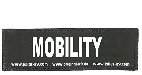 Interchangeable Patches, 1 pair, MOBILITY, Size: Small, Black