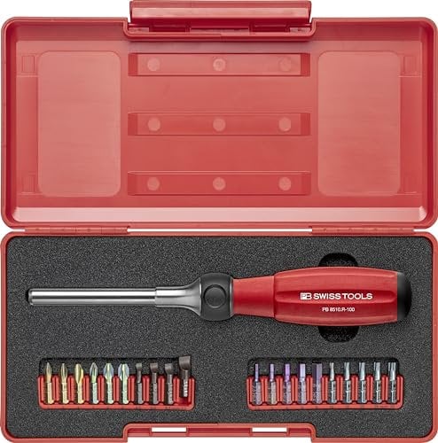 Irega PB Swiss Tools Set – Screwdriver 8510r-100 with 20 Precision Bits