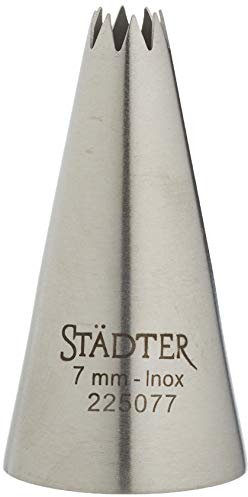Städter 225077 Spritztülle, Edelstahl, Silber, 7 mm