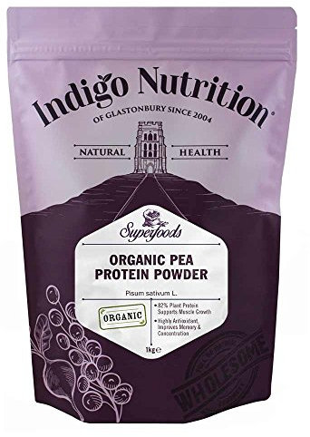 Indigo Herbs Organic Pea Protein 1kg | Vegan Plant Based Protein Powder | High Protein