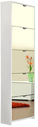 Avanti Trendstore - Schuhkipper, 5 Klappen, ca. 58x177x17 cm (Weiß)