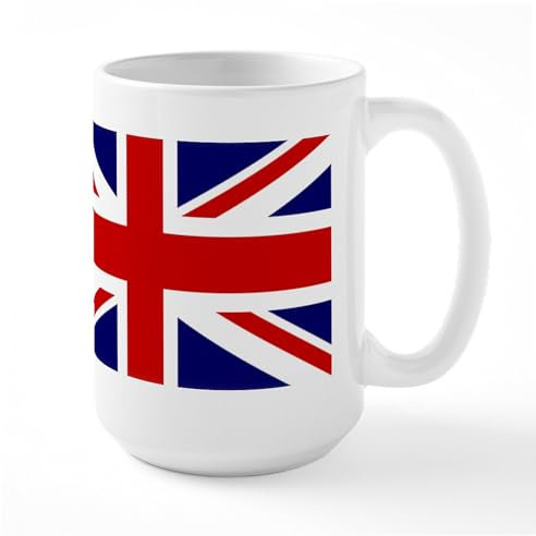 CafePress Union Jack Flag of The United Kingdom Large Mug 15 oz (444 ml) Ceramic Coffee Mug