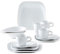 KAHLA 15E197A90015C Elixyr Design 2 Go Set 12tlg. | eckiges weißes Geschirrset für 2 Personen aus Porzellan