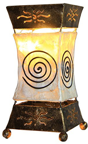 Lampada decorativa XENIA Cream, lampada da tavolo in metallo e resina, luce d'atmosfera, altezza ca. 30 cm
