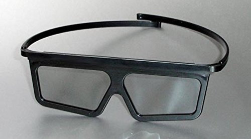 ScreenTech 10 pièces Lunettes 3D polarisées passives, linéaires 45 degré, Plastique Noir, Non Pliable, Type ThemePark