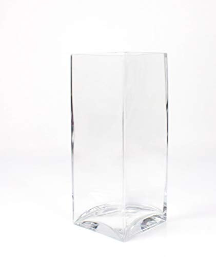 INNA-Glas Kastenvase - Säulenvase Jack aus Glas, klar, 14x14x35cm