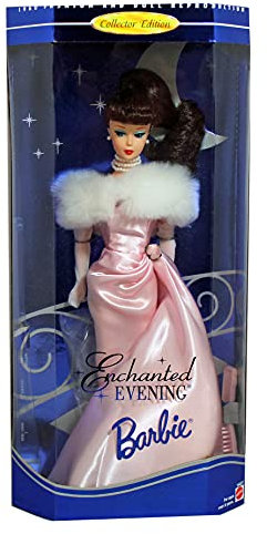 1995 Barbie - Enchanted EVENING - Soirée enchantée - Robe de soirée rose- Edition Collector - Fashion and Doll Reproduction - Poupée Brune #15407