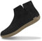 GLERUPS Stiefelpantoffeln Damen und Herren mit Ledersohle (Schwarz) | Bequeme Slipper-Stiefel für Damen und Herren | Kuschelige Herren und Damen Stiefelpantoffeln