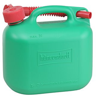 Kraftstoff-Kanister STANDARD 5l für Benzin, Diesel und andere Gefahrgüter, UN-Zulassung, made in Germany, TÜV-geprüfter Produktion, grün