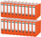 Leitz Qualitäts-Ordner 180° Plastik, 20er Pack, das Original, DIN A4 Aktenordner 8 cm breit, 90% Recycling-Karton, 30% Pre-Consumer Recycling-Kunststoff, Mit 180° Mechanik, 600 Blatt, Orange, 10105045