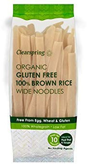 Clearspring Organic Gluten Free 100% Brown Rice Wide Noodles 200g