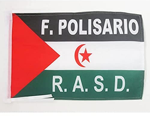 AZ FLAG Bandera del Frente POLISARIO Sahara Occidental 45x30cm - BANDERINA SAHARAUI 30 x 45 cm cordeles