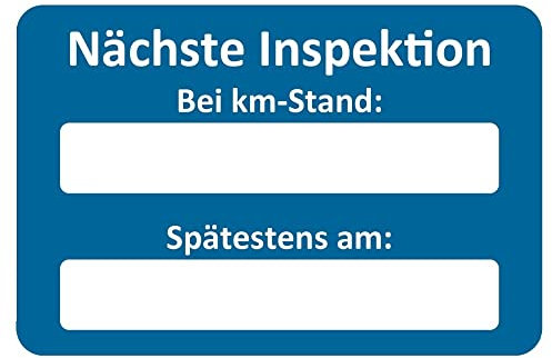 AUPROTEC Kundendienst Aufkleber Werkstatt Serviceaufkleber Auswahl: 10 Stück, Nächste Inspektion