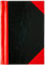 Idena 10098 - Kladde DIN A7, 96 Blatt, 70 g/m², kariert, fester Einband, rot/schwarz, 1 Stück