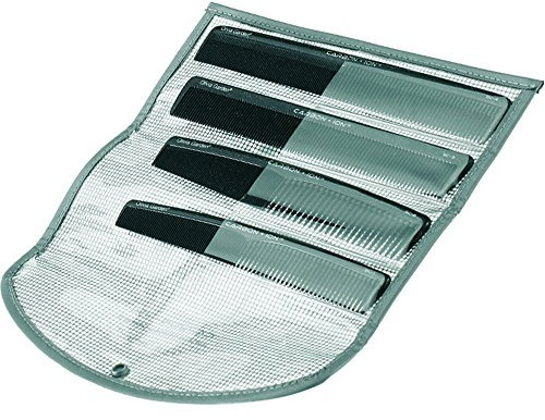 Olivia Garden Carbon + Ion Haarschneidekamm-Set, Set mit 4 SC-Kämmen