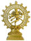 indischerbasar.de – Figur Shiva Nataraja Messing Höhe 21 cm Kupfer Gelb Skulptur Statue Hinduismus Buddhismus indische Kunst Handwerk