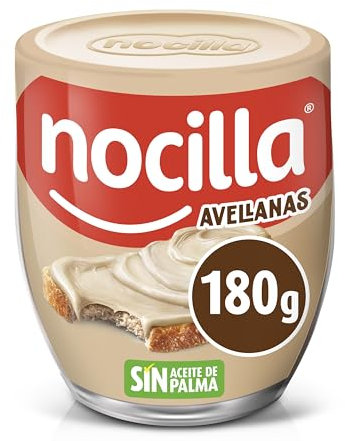 Nocilla, Crema de Leche con Avellanas, sin Aceite de Palma - Vaso reutilizable 180g
