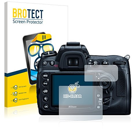 BROTECT Schutzfolie für Nikon D300 | 2 Stück Transparenter Displayschutz Made in Germany Klare Displayschutz-Folie Clear Einfache Montage Case-Friendly