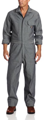Dickies - Tuta da uomo a maniche lunghe, in cotone, taglia grande e alta Fisher Stripe XXL