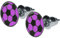 Soul-Cats 1 Paar Fussball Ohrstecker Ohrringe Ball WM EM, Farbe:pink