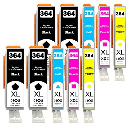 10er Multipack Druckerpatronen kompatibel für HP 364XL 364 Patronen für HP Deskject 3520 3070A Photosmart 5510 5515 5520 5525 7510 7520 6510 6520 b110a b109a Officejet 4620 4622