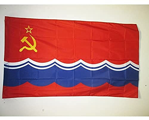 AZ FLAG Bandera de la REPÚBLICA SOCIALISTA SOVIÉTICA DE Estonia 150x90cm para Palo - Bandera EESTI NSV 90 x 150 cm