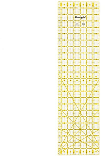 Omnigrid R6524 Omni-Gitter-Lineal, 16,5 x 61 cm, Baumwolle, Mehrfarbig, 6-½ x 24