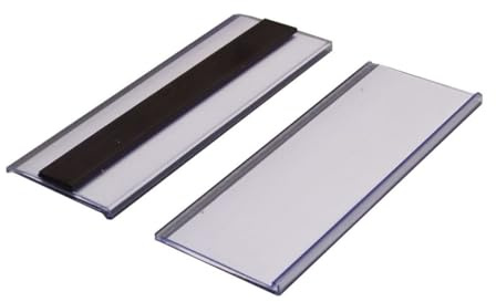 Beaverswood Magnetic Ticket Holder, Magnetic Label Strips Comes With Card. Paper Inserts And Plastic Protectors. Magnetic Racking Labels Shelf Sign (38Mm X 100Mm)