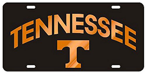 Craftique Tennessee Volunteers Nummernschild TN/T, lasergeschnitten, Schwarz