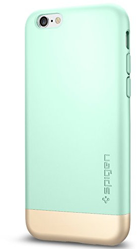 Spigen Style Armor Safe Slide Soft-Interior Metallic Finished Dual Layer Protection Slim Hard Case for iPhone 6S - Mint