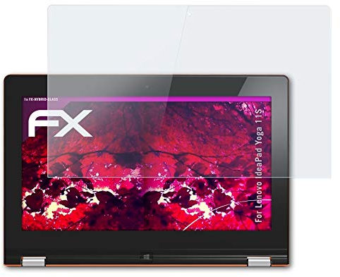 atFoliX Glasfolie kompatibel mit Lenovo Idea Pad Yoga 11S Displayfolie, 9H Hybrid-Glass FX Schutzpanzer Folie