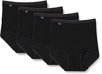 Sloggi Damen Basic+ Maxi 4p Slip, Schwarz, 50 EU