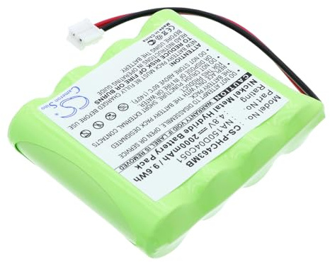 AboutBatteries Batterie Type Philips NA150D04C051, 4.8V, 2000mAh, Ni-MH