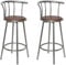 vidaXL 2 Barhocker mit Lehne Drehbar Küchenhocker Barstuhl Drehhocker Bistro Hocker