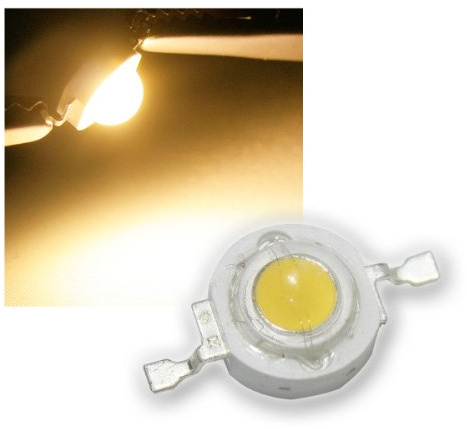 world-trading-net - 10er Set Highpower LED Chips 3W warmweiß, superhell, ohne Platine, breiter Abstrahlwinkel