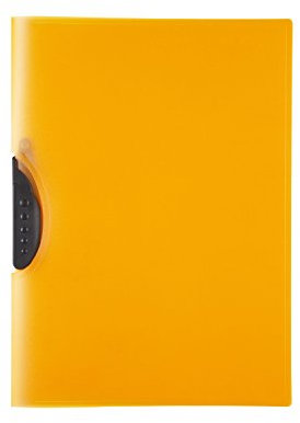 Idena 300568 - Clipmappe DIN A4, aus PP, Fassungsvermögen ca. 30 Blatt, transluzent orange