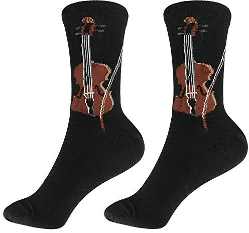 mugesh Musik-Socken Geige (39/42) - Schönes Geschenk für Musiker