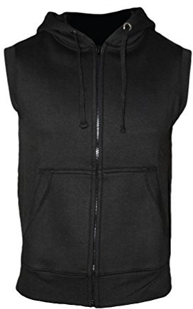 ROCK-IT Apparel I Veste à Capuche Homme sans Manches I Sweat à Capuche Premium pour Les Loisirs ou Le Sport Amateur I avec Fermeture éclair et Poche [taillesS-4XL] Hoodie Noir XXL