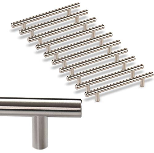 SOTECH 10 x Möbelgriff G17 echt Edelstahlrohr Ø 12 mm/BA 128 mm Stangengriffe Relinggriffe