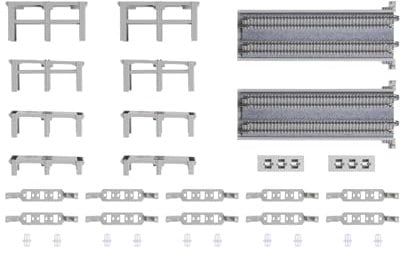 N Double Track Incline Basic Pier Set [Toy] (japan import)